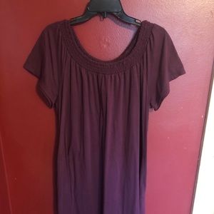Purple t-shirt dress
